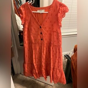 Loft orange dress
